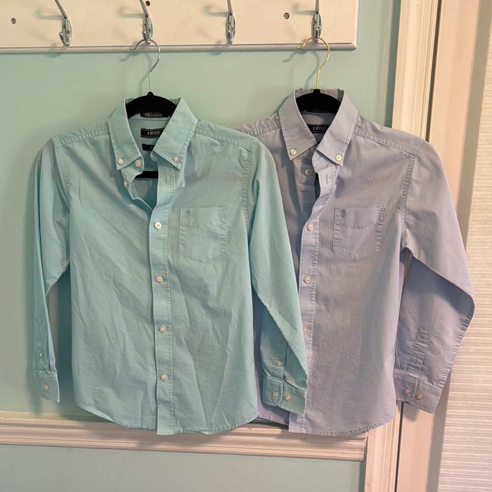 Two Boys Izod Button Up Shirts